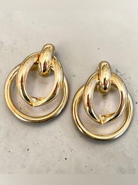 Gold Knot Statement Earrings